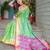 green woven design floral zari kanjeevaram silk blend saree