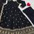 Black silk blend embroidered flared gown set