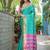green ethnic motifs zari silk blend kanjeevaram saree