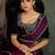 magenta beads and stones embellished solid saree with blouse piece