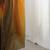 yellow ombre dyed satin saree with blouse piece