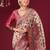 cream ethnic motifs woven design viscose rayon saree