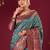 blue women floral woven design viscose rayon celebrity viscose rayon sarees