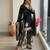 Black georgette embroidered palazzo set
