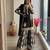 Black georgette embroidered palazzo set
