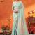 sea green sequined embellished party wear saree