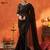 black sequinned embellished saree party wear saree with blouse piece