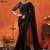 black sequinned embellished saree party wear saree with blouse piece