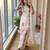 White georgette embroidered palazzo set
