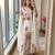 White georgette embroidered palazzo set