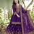 Purple silk blend embroidered sharara set