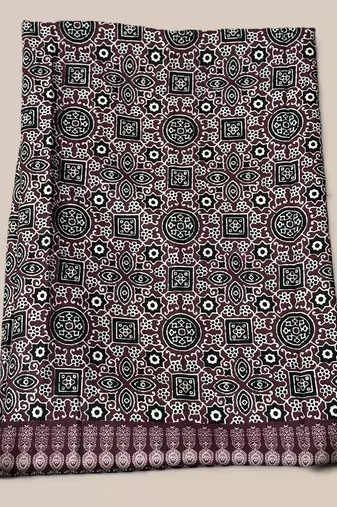 black rayon  lehenga with printed work