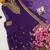 Purple silk blend embroidered sharara set