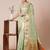 Sea green ethnic motifs woven design zari tissue banarasi saree