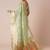 Sea green ethnic motifs woven design zari tissue banarasi saree