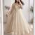 Cream silk blend hand embroidery anarkali set