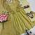 Olive silk blend embroidered anarkali set