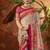 Beige ethnic motifs silk blend saree