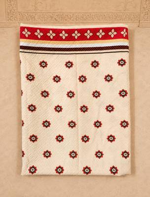 cream navratri printed cotton lehenga choli 5
