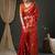 red woven design zari georgette kanjeevaram saree