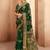 green woven design zari poly georgette saree