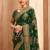 green woven design zari poly georgette saree