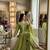 Light-green silk blend embroidered sharara set