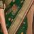 green woven design zari poly georgette saree