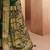 green woven design zari poly georgette saree