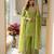 Light-green silk blend embroidered sharara set