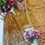 Gold silk blend embroidered sharara set
