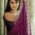 Burgundy tissue mirror work border saree