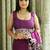 Burgundy tissue mirror work border saree