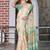 Peach peach tissue printed sarees