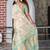 Peach peach tissue printed sarees