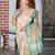 Peach peach tissue printed sarees