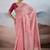 peach cotton blend chanderi sarees