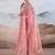 peach cotton blend chanderi sarees