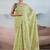 green cotton blend chanderi sarees
