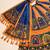 multicolor printed poly cotton navratri lehenga choli