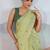 green cotton blend chanderi sarees