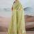 green cotton blend chanderi sarees