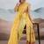 yellow yellow cotton blend chanderi sarees