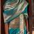 blue women woven design zari banarasi silk blend saree
