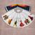 white printed satin navratri lehenga choli set