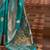 blue women woven design zari banarasi silk blend saree