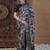 navy blue kalamkari zari pochampally viscose rayon saree