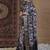 navy blue kalamkari zari pochampally viscose rayon saree