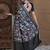 navy blue kalamkari zari pochampally viscose rayon saree