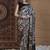 black kalamkari zari pochampally viscose rayon saree